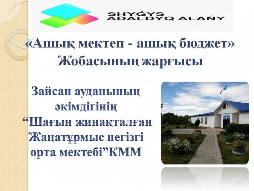 Ашық мектеп -ашық бюджет